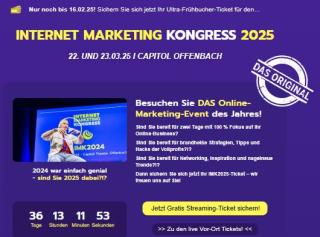 IMK  Internet Marketing Kongress  GRATIS  Live Streaming Ticket