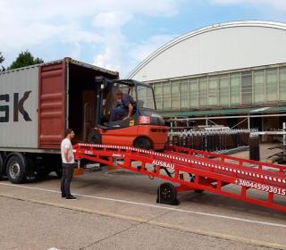 Transportable Auffahrrampe AUSBAU von Hersteller