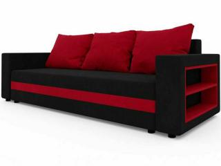 Sofa Sydney Schlafsofa mit Regalen Wohnzimmersofa ausziehbar mit Schlaffunktion