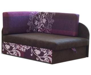 Ecksofa Kindersofa Schlaffunktion Kissen links/ rechts Jugendcouch Lila bis 163c