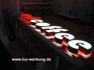 Außenwerbung für Gewerbe Leuchtbuchstaben Leuchtkästen Leuchtschilder 3D LED Ein