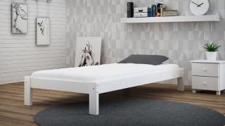 Holzbett Bett aus Kiefernholz EBD 02 90x200 WEISS mit Lattenrost