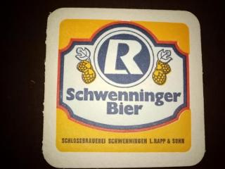 LR Schwenninger Bier L. Rapp & Sohn Bierdeckel Coaster