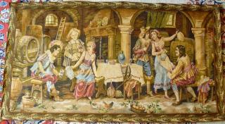 Gobelin Tapisserie Wirtshaus-Szenerie. G055