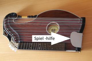 Zither Spielhilfe - Handauflage für Zither leicht zu montieren ohne Beschädigung