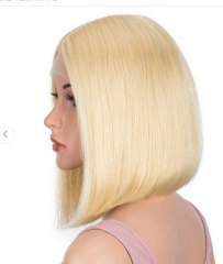 Lace Front Wig - ECHTHAARPerücke Bob-Style 613 Hellblond NEU