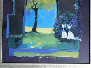 Rosina Wachtmeister Katzen 46x36 (B055)