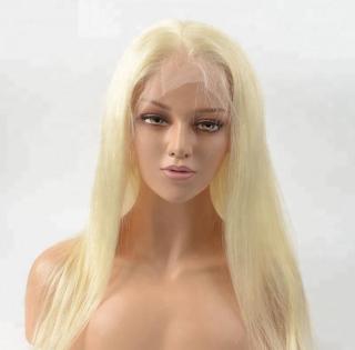 Full Lace Wig ECHTHAARperücke #613 Hellblond 18inch NEU