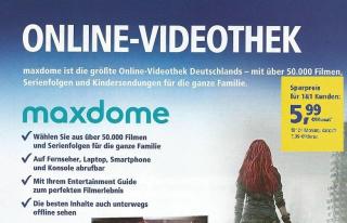 Maxdome Online – Videothek mit über 50.000 Filmen 5, 99€/ Monat großes Kino für