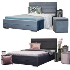 Bett Polsterbett mit Lattenrost Designbett Doppelbett Bettgestell Ehebett Farben