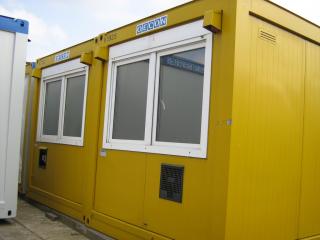 Deutsche Doppelcontainer - 30 m² - 2 Teile Container - mit WC und Küchenecke