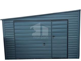  Blechgarage 4x6m Metallgarage Fertiggarage Garage mit Schwingtor Gartenhaus mit