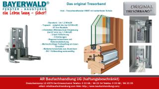 Bayerwald Holzfenster Tresorbandfenster HA87 mit wetterfester Aluminium Schale