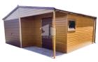 Blechgarage 6x6m Metallgarage Fertiggarage Carport und Garage Holzoptik Hohe Qua